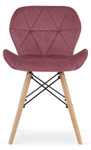 LAGO VELVET Sötét rózsaszín szék