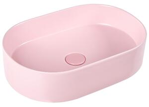 Pultra helyezhető mosdókagyló NICKERIE 50 x 33 cm Kerámia Rózsaszín