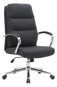 Scaun de birou directorial, Normie, Negru, 58x65x111 cm