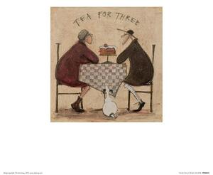 Művészeti nyomat Sam Toft - Tea for Three II, Sam Toft, (30 x 30 cm)