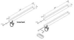 LED pultvilágító Add-On Mini Touchdim 3 db 4000K