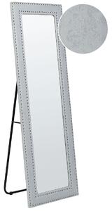 Állótükör LOCRONAN 150 cm Műbőr Világosszürke