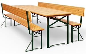 Casaria® Sörkészlet kartámasszal 170 cm - összecsukható