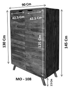 Massziv24 - SKANE Komód 90x145 cm cm, paliszander, barna