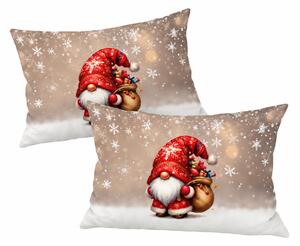2 db-os Mikroszálas párnahuzat szett 3D SANTA GNOME 50x70 cm