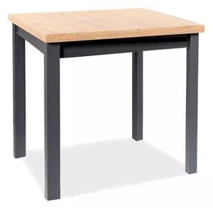 Adam 80 Négyzetes Étkezőasztal Laminált Artisan Tölgy/Matt Fekete