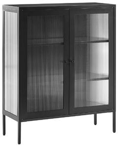 Vitrin LERRYN Fém 90 cm Fekete