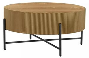 Corbi nappali dohányzóasztal 80 cm - tölgy / matt fekete