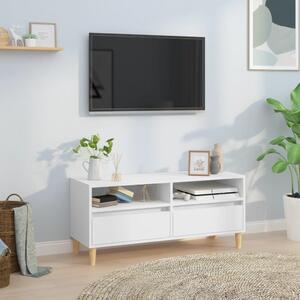 Fehér szerelt fa TV-szekrény 100x34,5x44,5 cm