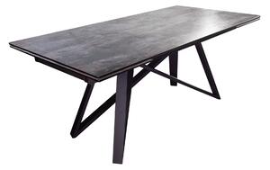 Étkezőasztal GLOBE 180-220-260 cm - szürke, fekete