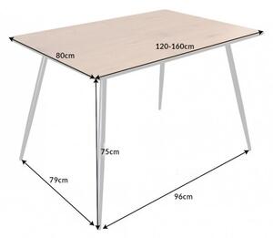 Étkezőasztal BRACE 120-160 cm - természetes