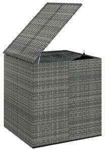 VidaXL szürke polyrattan kerti párnatartó doboz 100 x 97,5 x 104 cm