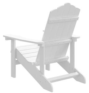VidaXL fehér HDPE kerti adirondack szék