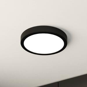 EGLO LED mennyezeti lámpa Fueva 5 IP44 3000K fekete Ø21cm, Fekete, Fürdőszoba, fém