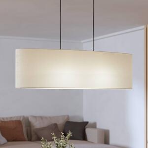 EGLO Febres függőlámpa, fekete/fehér, 2-lámpás., dimmelhető, Fehér / opál, Nappali / Étkező, Textil / szövet / selyem, Modern
