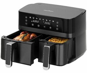 ProfiCook FR 1295 H dupla forrólevegős fritőz, 9 l