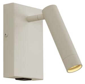 Modern bézs színű állítható fali lámpa USB-C csatlakozóval - Croft