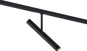 Modern fekete spotlámpa 1 fázisú sínrendszerhez - Slimline Avery