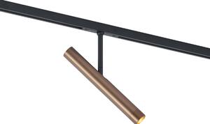 Modern sötét bronz spotlámpa 1 fázisú sínrendszerhez - Slimline Avery