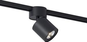 Modern fekete spotlámpa 1 fázisú sínrendszerhez GU10 70mm - Iconic Roto
