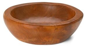 DIVERO Fa mosdókagyló Ø 39-40 cm tömör teak fából