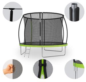 Kerti trambulin gyerekeknek SIDER 10FT - Ø 312 CM belső hálóval és létrával