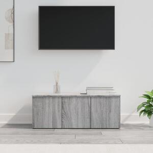 Szürke sonoma színű szerelt fa TV-szekrény 80x34x30 cm