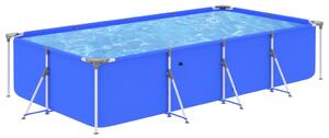 VidaXL kék acélvázas úszómedence 394 x 207 x 80 cm