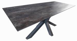 Étkezőasztal EVERLASING 180-225 cm - sötétszürke, fekete