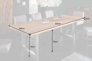 Étkezőasztal MATUM ART 220 cm - barna