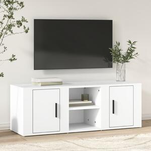 Fehér szerelt fa TV-szekrény 100x31,5x35 cm