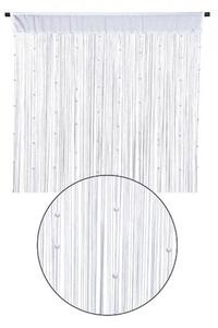 Függöny SPAGETTI(zsinórfüggöny) fehér, gyöngyökkel 90x210