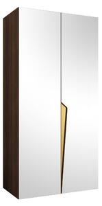 Gardróbszekrény Hartford 613, Laminált forgácslap, 202x100x52cm, Aranysárga, Dió