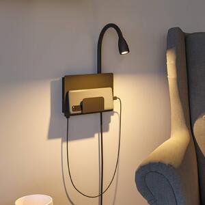 Paulmann Halina USB LED fali lámpa, hajlékony karral fekete