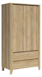 Gardróbszekrény Talduno 103, Laminált forgácslap, 200x107x57cm, Világos tölgy