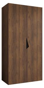 Gardróbszekrény Hartford 618, Laminált forgácslap, 202x100x52cm, Fekete, Dió