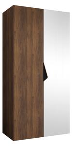 Gardróbszekrény Hartford 623, Laminált forgácslap, 202x100x52cm, Fekete, Dió