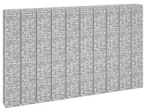 4 db vas gabion magaságyás 30 x 30 x 50 / 100 / 150 / 200 cm