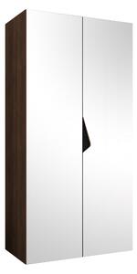 Gardróbszekrény Hartford 628, Laminált forgácslap, 202x100x52cm, Fekete, Dió