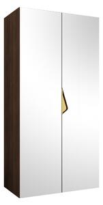 Gardróbszekrény Hartford 628, Laminált forgácslap, 202x100x52cm, Aranysárga, Dió