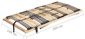 VidaXL 7 zónás, 42 léces elektromos ágyrács 100 x 200 cm