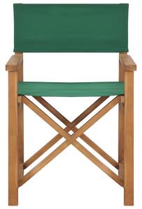 VidaXL 2 db zöld tömör tíkfa rendezői szék
