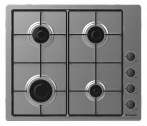 Candy CHW6LBX Beépíthető Gázfőzőlap 4 Égőfej 60cm Inox