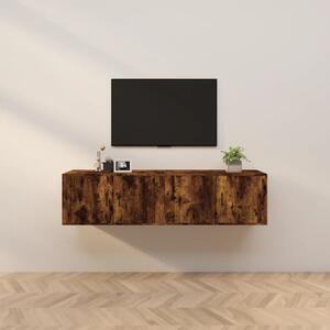 2 db füstös tölgy színű fali TV-szekrény 80 x 34,5 x 40 cm