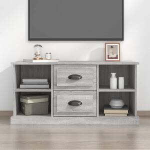 Szürke sonoma színű szerelt fa TV-szekrény 99,5x35,5x48 cm