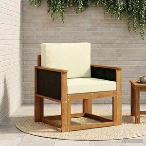 Kültéri középső kanapé Tömör Akácfa Természetes