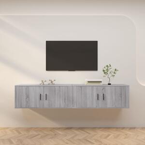 2 db szürke sonoma falra szerelhető TV-szekrény 100x34,5x40 cm