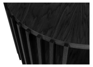 Drum fekete tölgyfa dohányzóasztal, ø 83 cm - Woodman