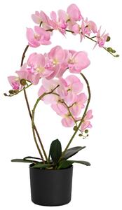 Mesterséges orchidea növény cserépben Rózsaszín 45 x 15 x 65 cm
