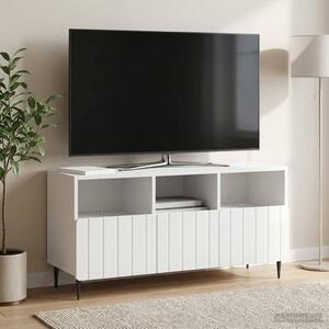 TV szekrény Magasfényű Fehér 102 x 34,5 x 50 cm Szerelt Fa
